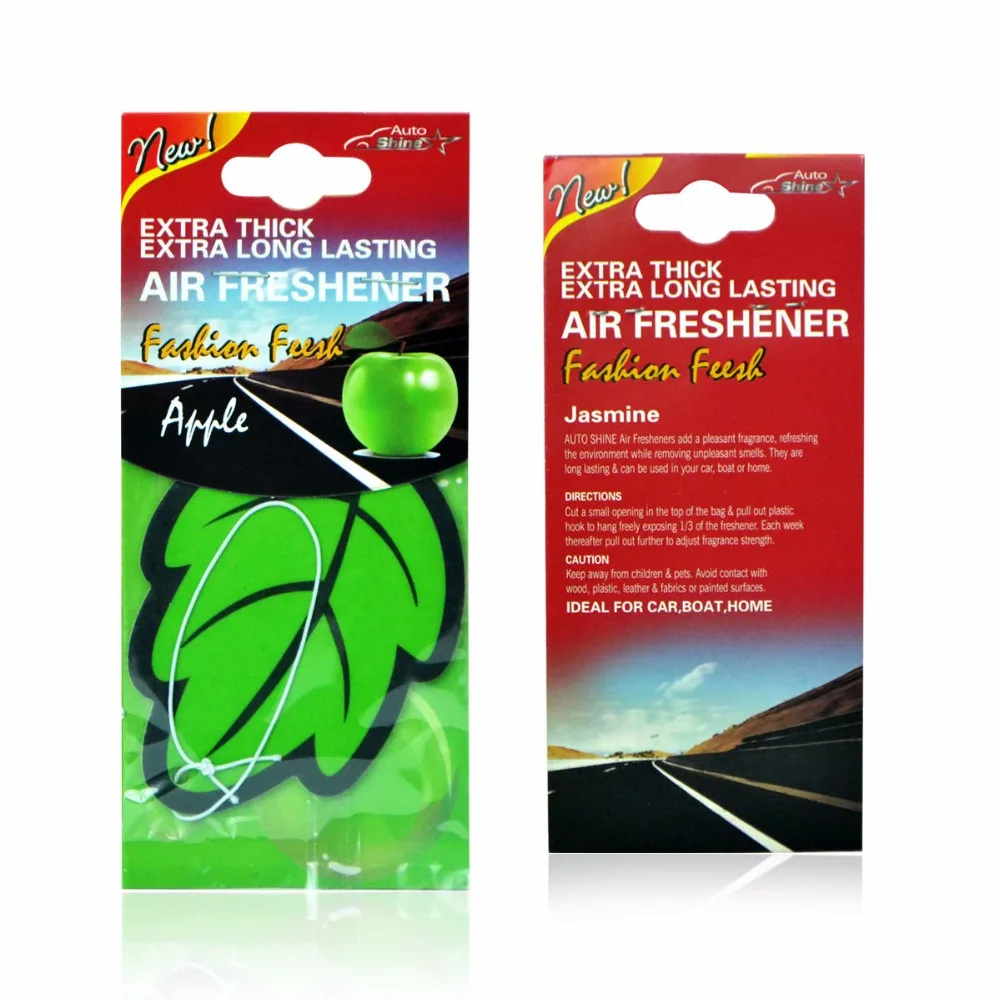Car Air Freshener 6PCS/3PCS Interior Natural Scented Tea Paper Auto Hanging Vanilla Perfume Fragrance Leaf Shape