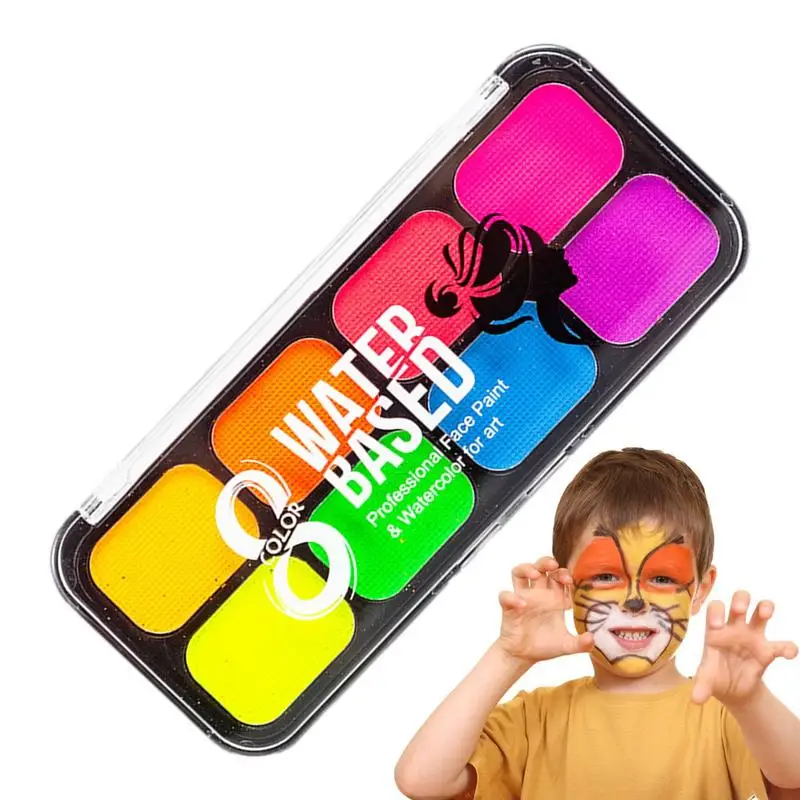 

Face Paint Makeup Safe Water-Soluble Face Painting Body Paint Halloween Supplies 8 Colors Makeup Paint For Proms Events Parties