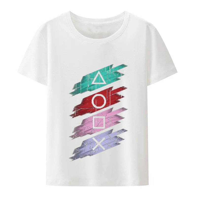 

Game button T Shirt Gaming Player Summer Humor Tees Tops for Men Clothes Casual Graphic Loose T Shirts Men Clothing