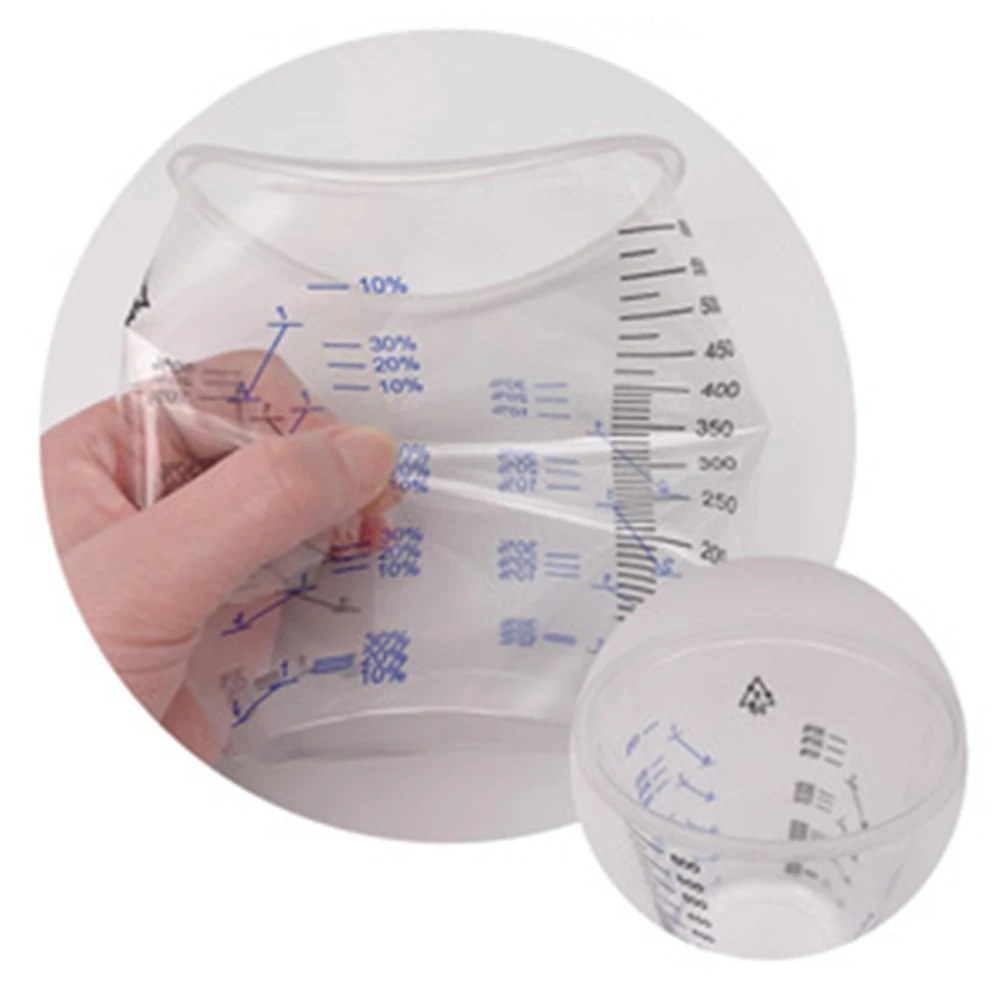 50pcs Disposable Clear Graduated Plastic Mixing Cups For Paint Uv Resin Epoxy 20 Oz 600ml Measuring Ratios Baking Measuring Cups