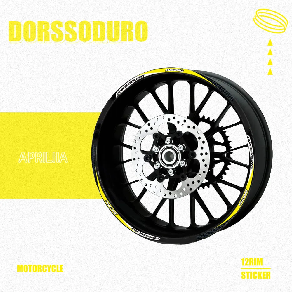 

Motorcycle Bike Edge Outer Reflective Rim Sticker Stripe Wheel Decals For Aprilia DORSODURO 750 900 1200