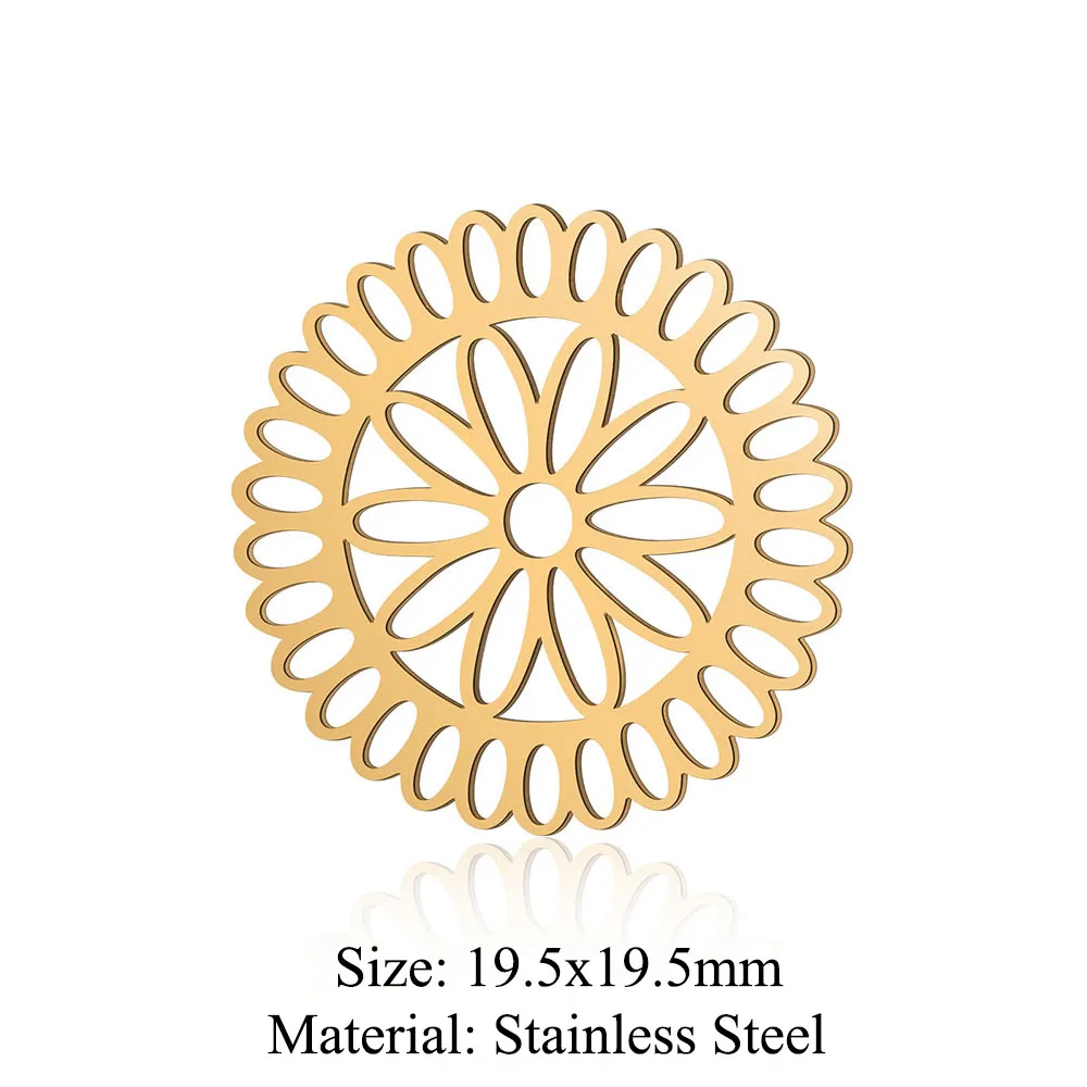 스테인레스 스틸 라이프 트리 DIY 쥬얼리 매력 5 개/묶음, 도매 잎 꽃 목걸이 만들기 펜던트 최고 품질 퇴색하지 않음