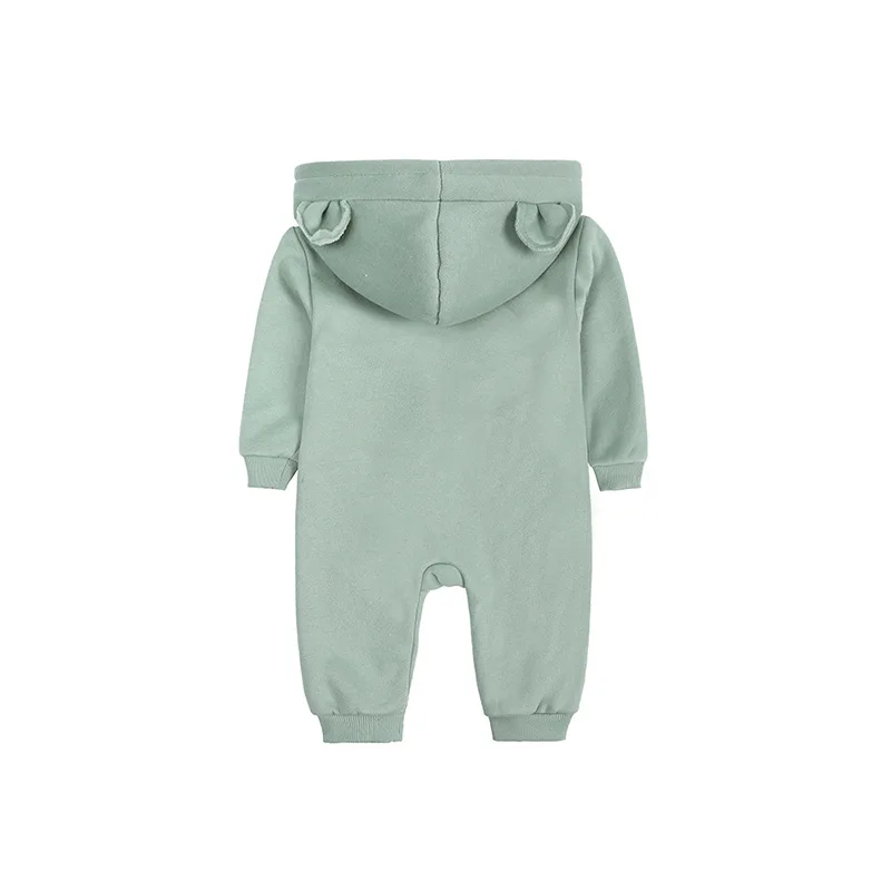 Baby-Overalls, Strampler, Winter-Outfit mit Kapuze, Hoodies, Einteiler, Growings, Reißverschluss, Pullover, Jungen und Mädchen, Neugeborene, 59–90 cm, Ropa de Bebe – Detail 5