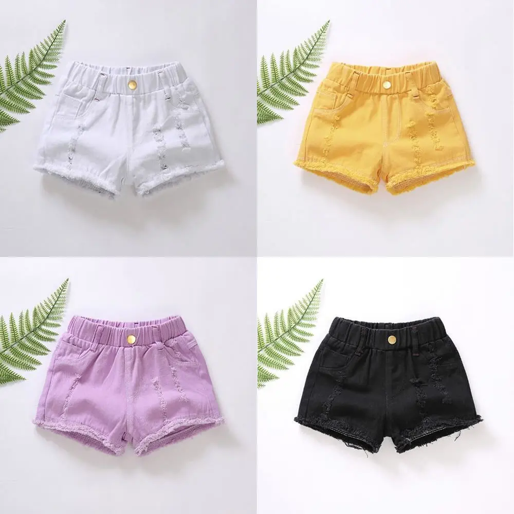 Girls shorts summer children's wear hot pants hole fashion denim shorts toddler girl cal&ccedil;a infantil short bebe menina kids shorts