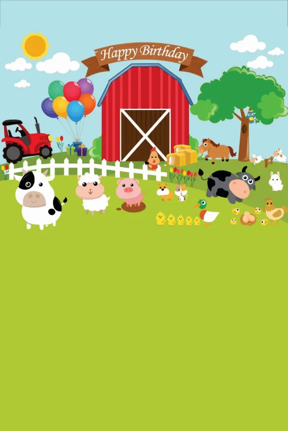5x7ft Personalized Pink Barn Farm Baby Cow Vaca Lola Happy Birthday Garden  Custom Photo Background Backdrop Vinyl 220cm x 150cm - AliExpress