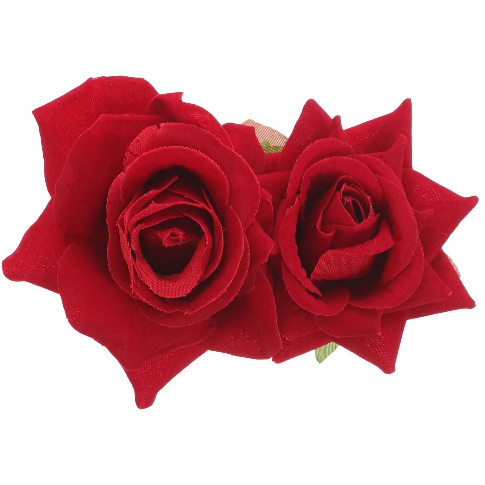 

1Pc Exquisite Flannel Rose Flower Hairpin Imitation Flower Bobby Pin Elegant Charming Hair Clips Hair Accessories (Red)