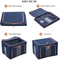 Foldable Leather Clothes Storage Organizer Large Capacity Quilt Blanket Toys Closet Organizer Wardrobe Organizer Boxes Supplies 2