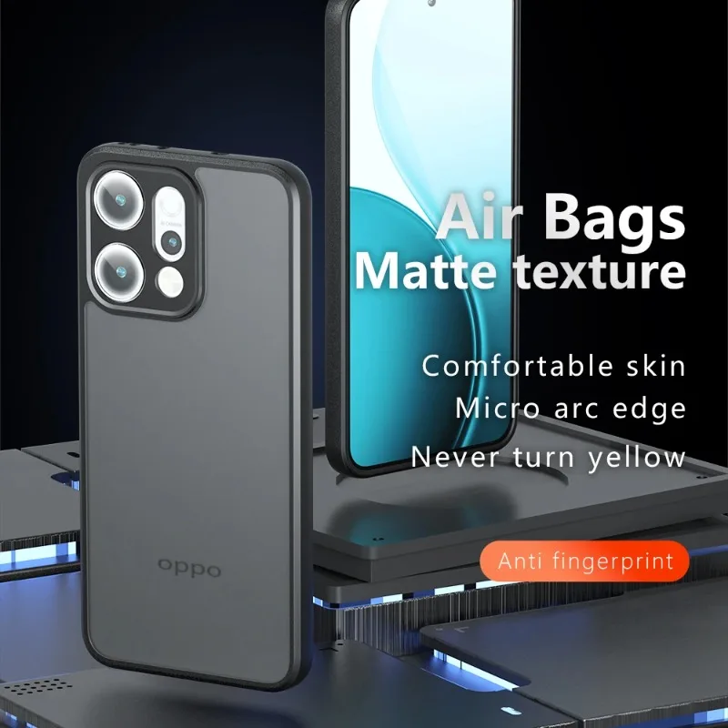 Matte Acrylic Bumper Case - Luxury Shockproof Transparent Back Cover