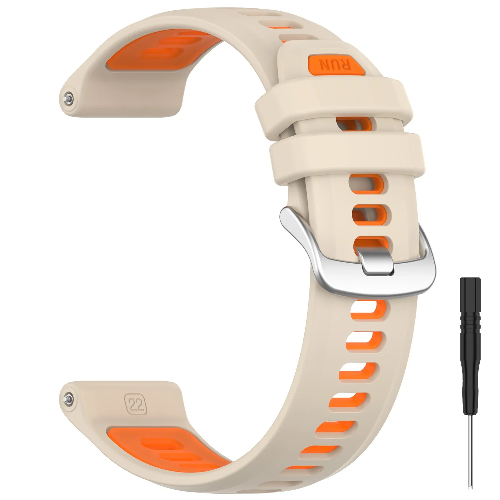 Two-Tone Silicone Sports Wristband - Comfortable Strap for Forerunner Series
