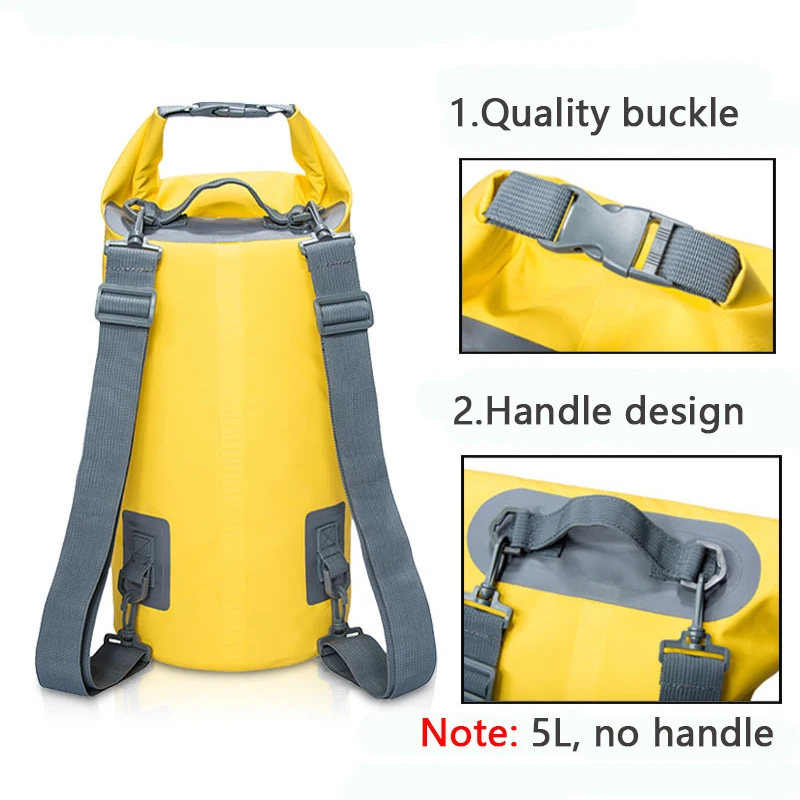 Dry Bag Waterproof Floating Backpack 5L/10L/15L/20L/30L Roll Top Dry Storage Bag for Kayaking Boating Surfing Rafting Fishing waterproof dry bag