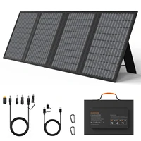 Panneau solaire portable pliable MHPOWOS 60W, chargeur de batterie solaire pour Powerbank avec sortie USB C haute puissance, sortie DC pour le camping, le téléphone, le camping-car 1