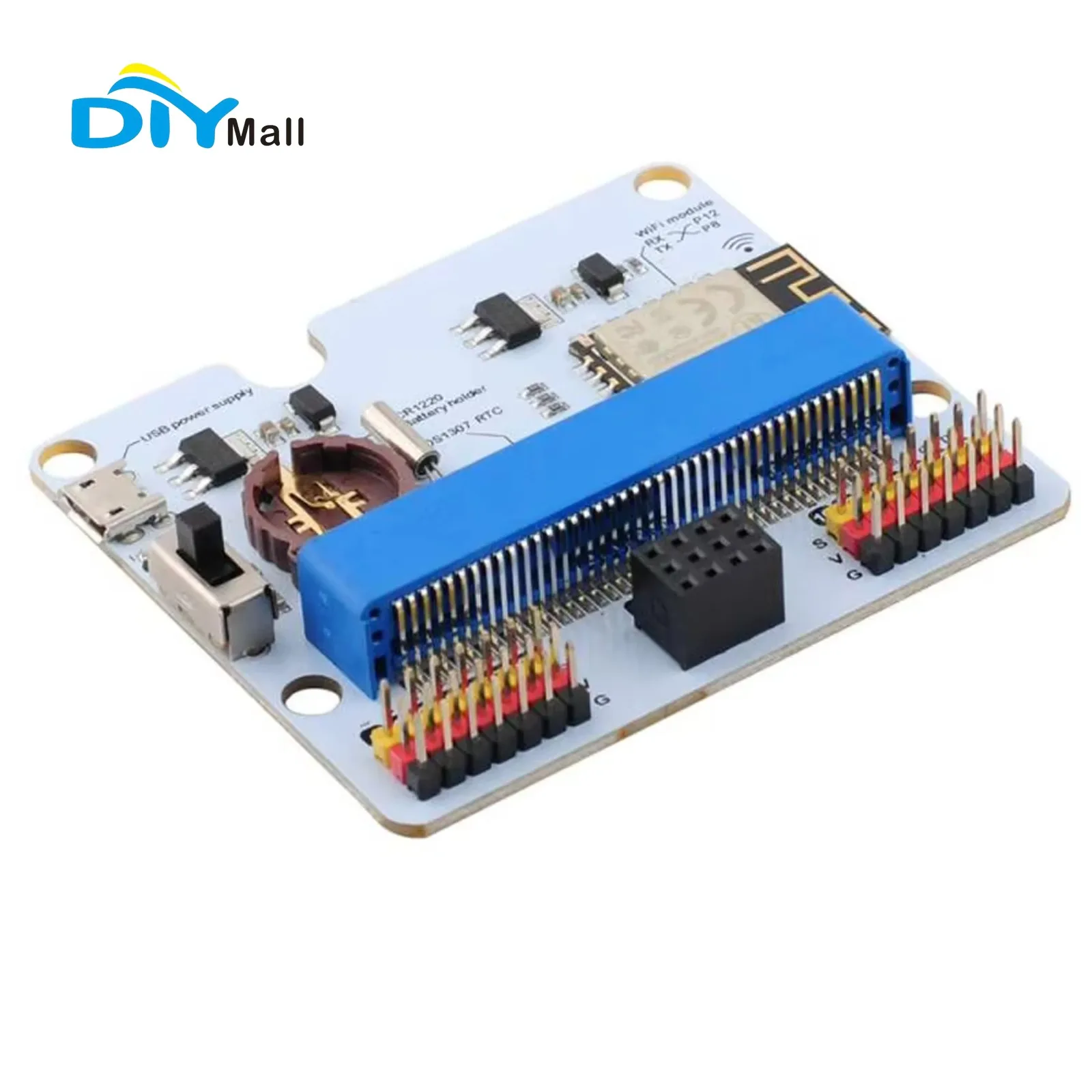 IOT:bit ESP8266 WiFi Expansion Board for micro:bit with Buzzer/RTC Module Supports Makecode/Micropython/JavaScript