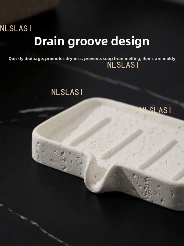 1pcs Drain Soap Box Light Luxury Style High-end for Household Bathroom Storage Rack  Bathroom Accessories Soap Dish Holder