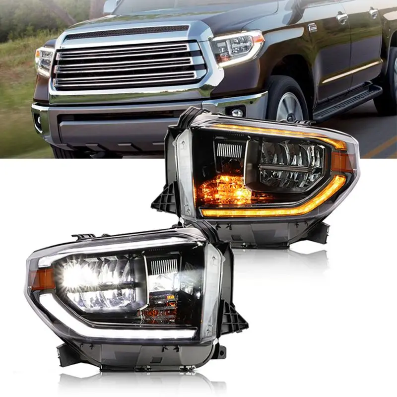 

Фабрика Tundra фары/фары с светодиодный и движущимся сигналом Plug and Play подходят для 2014 2015 2016 2017 2018 2019 Fctory