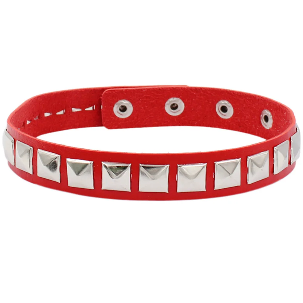 Punk Black Women PU Leather Square Rivets Choker Collar Necklace Hip Hop Female Girls Party Jewelry 2026 Neck Accessories