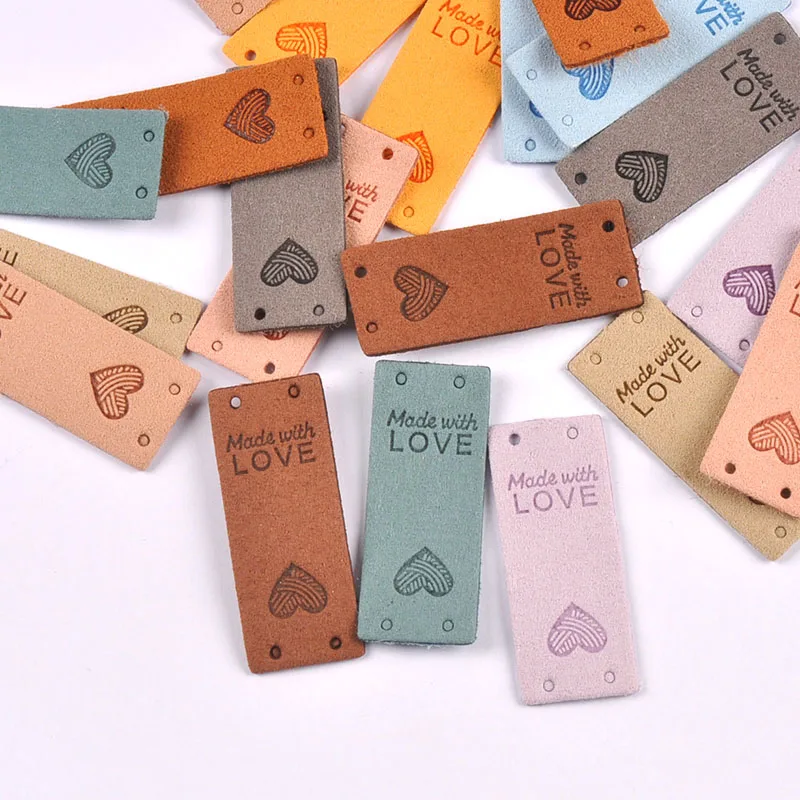 Leather Labels 20Pcs 5x2cm for Garments DIY