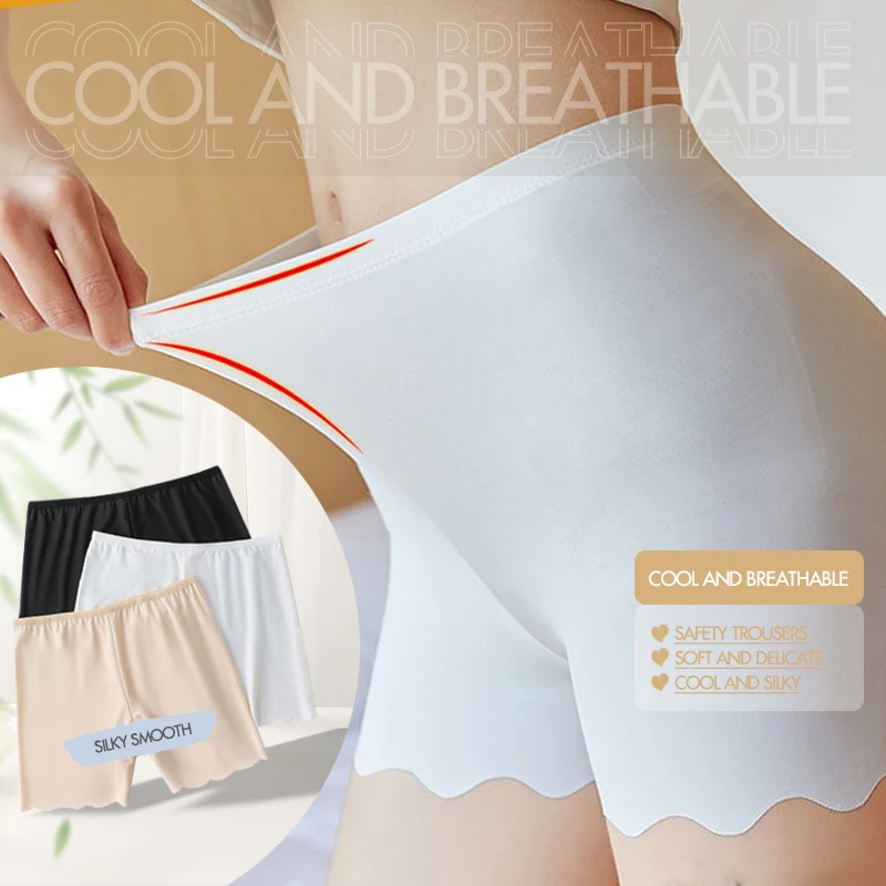 Safety Shorts High Waist Panties 8pcs Women Underwear Slimming Shorts Seamless High Waist Shaper Panties Stretch Underware Stretch Safety Short Pants Ice Silk