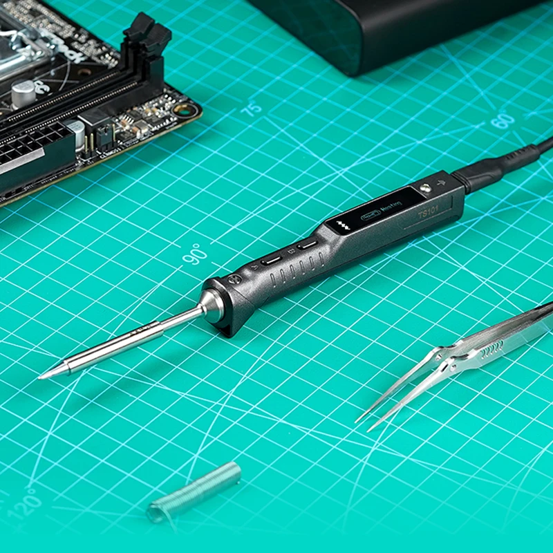 Original TS101 Soldering Iron Electric 65W LCD Temperature Adjustable Programming New TS100 Soldering Iron Upgrade 6