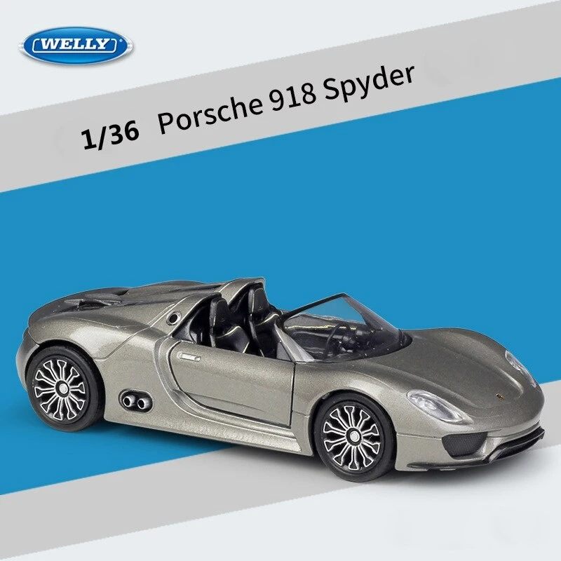 Welly 1:36 Porsche 918 Spyder Concept Lega Car Model Machine Collezione Di Simulazione Toy Boys Pull-Back Vehicle Collection B49