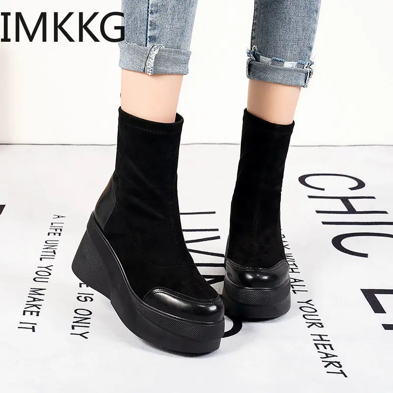 Ankle Winter Boots Women Fashion Round toe