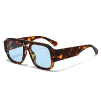 Lunettes de protection 1/4 ensembles grand cadre Double ponts lunettes de soleil carrées femmes couleur bonbon hommes lunettes Sports de plein air nuances 3
