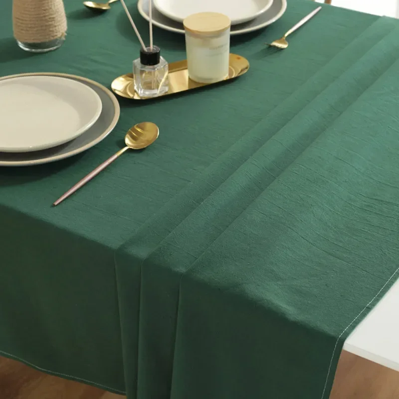 Tablecloth Cotton Washable Table Cover for Rectangle Table Baby Shower Kitchen Party Wedding Christmas