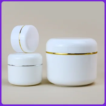 50pcs/lot Jars with Lids Plastic Bottle Cream Container for Cosmetics Small Pot Jar Lip Gloss Boxes Refillable Gel Cans Empty 1