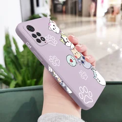 Adorable Stacking Cats Phone Case Cover for Note 11 ProPlus 5G (Light Purple)