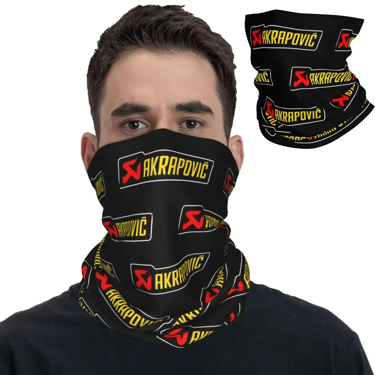 

Akrapovics Logo Bandana Neck Gaiter AKS Motorcycle Exhaust Wrap Scarf Warm Face Mask Riding for Men Women Adult Windproof