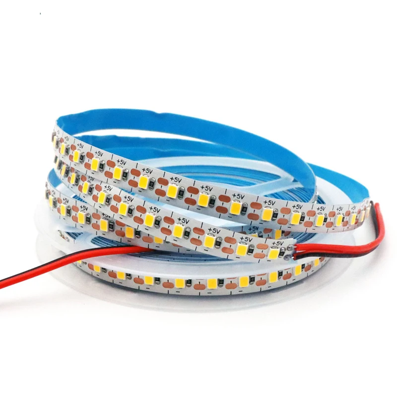 

Ultra Thin 5v 5mm LED Strip 120 leds/m Narrow Slim Flexible Tape One LED Cut 3000K Natural White 4000K 6000K Red Green Blue Pink