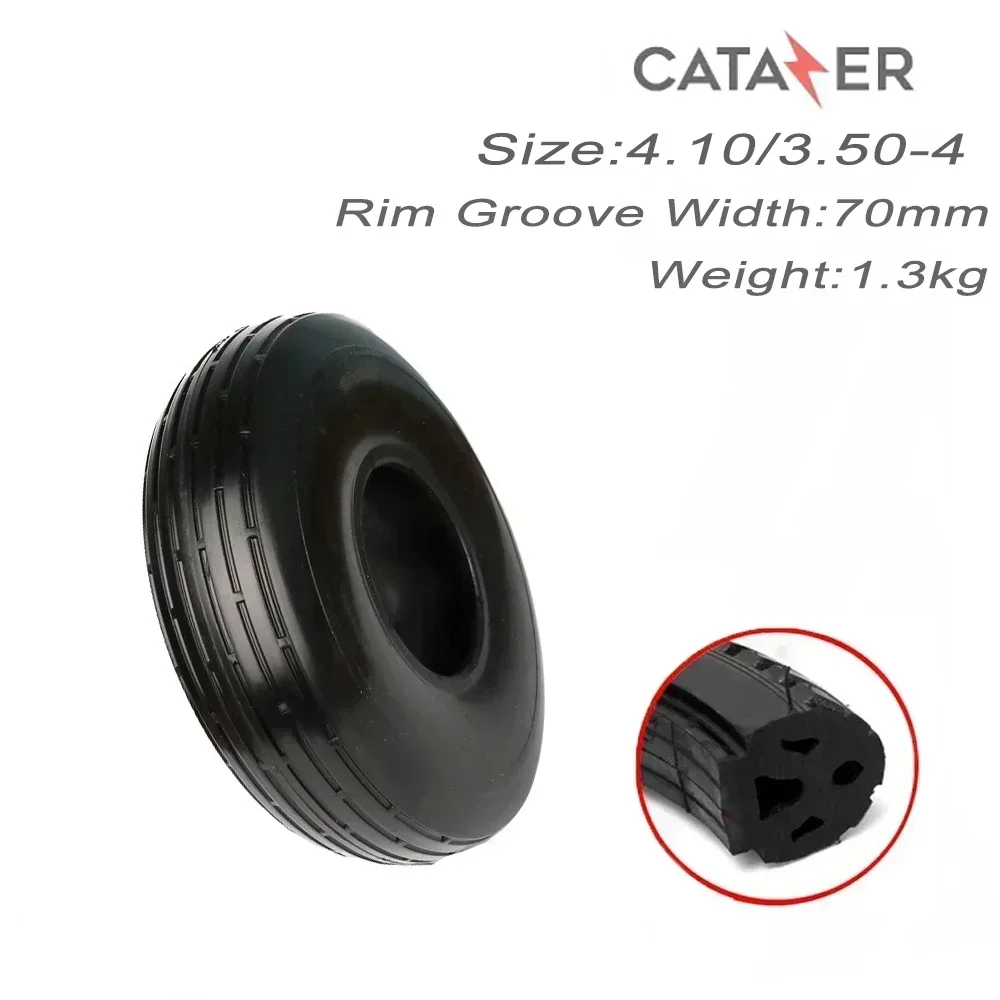 

4.10/3.50-4 Electric Bike Solid Tire Airless Tubeless Tyre 10 Inch Explosion-proof and Durable Tire for Barrow