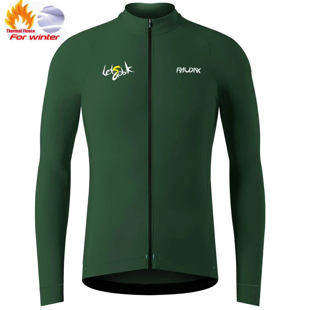 Raudax Winter Long Sleeves Cycling Jersey UV protection Racing Cycling Clothes Maillot Bicycle Bike Wear Shirts cycling clothes