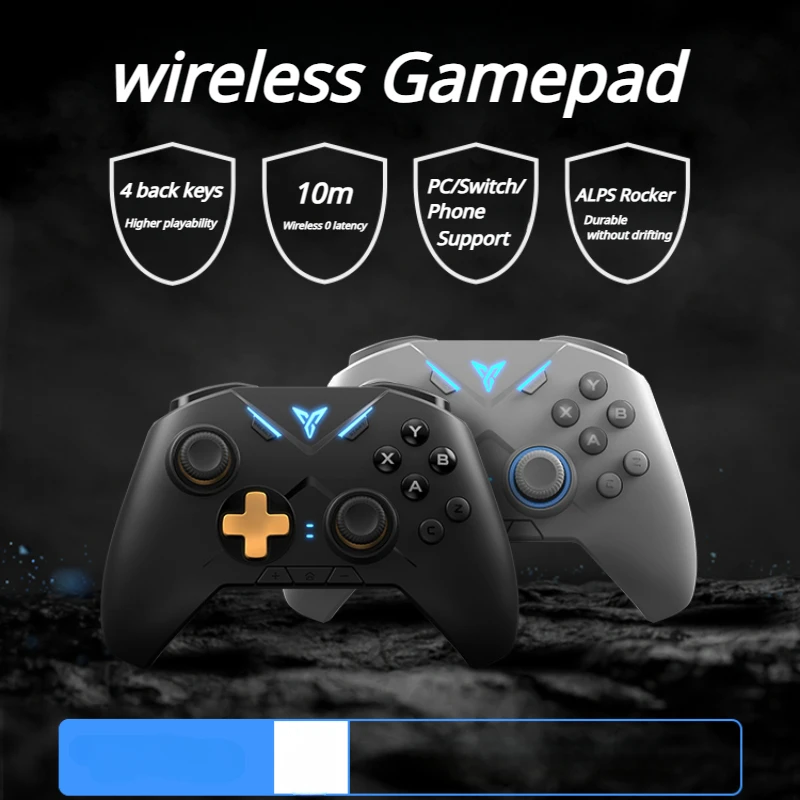 

MiFuny Wireless Gamepad Dual Mode Ergonomics Gamepad for Steam Switch/LitePro/PC/PS4 Xbox One Controller 10m Wireless 0 Delay