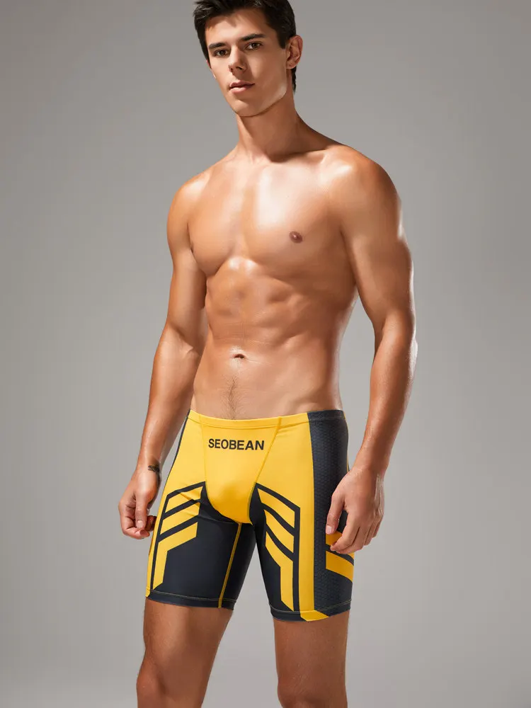 SEOBEAN Herren-Badehose, schnell trocknende Boxershorts, Badebekleidung für Strand, Pool, Wassersport, Boardshorts – Detail 9