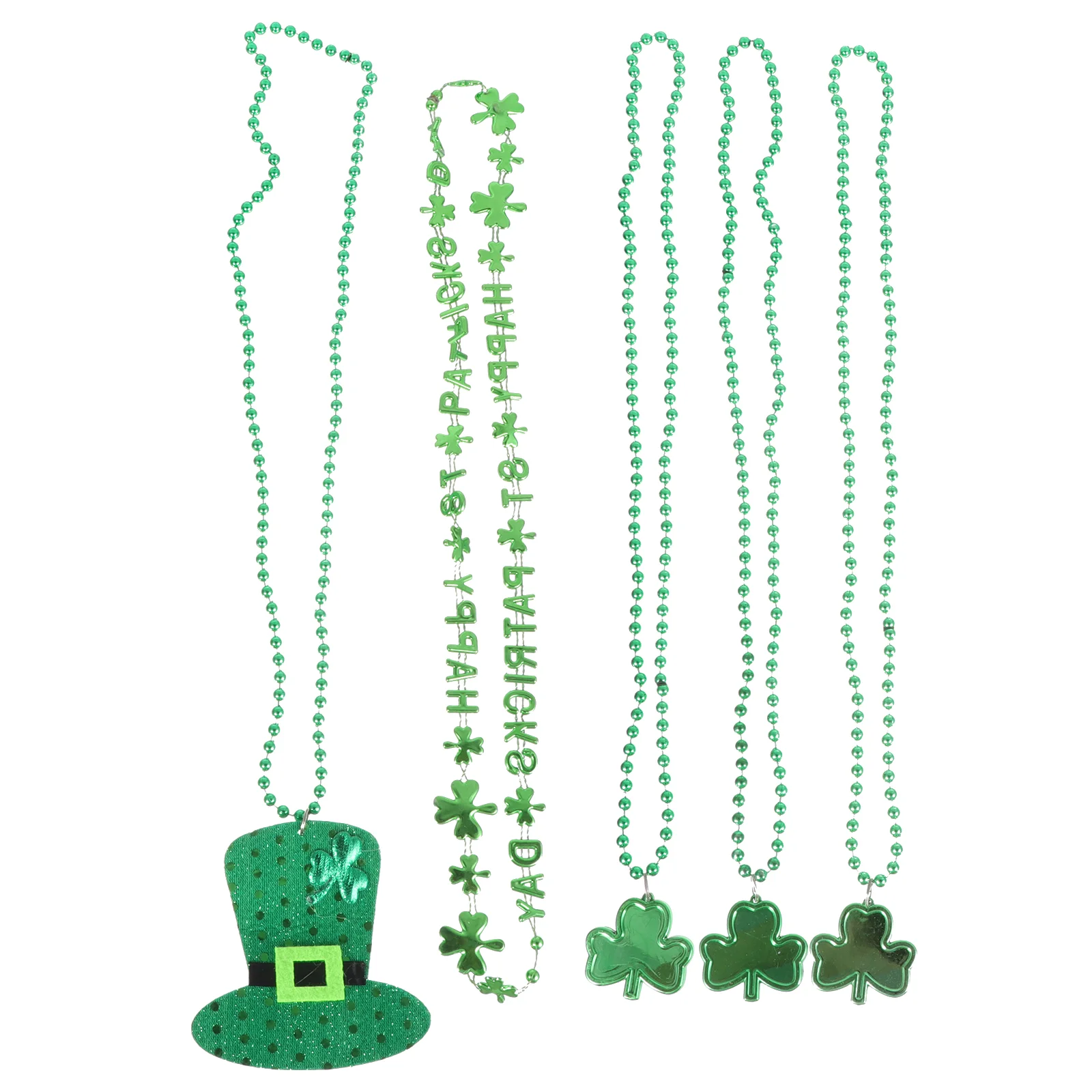 3 Pcs Necklace Patricks Day Bead Beads Necklaces Plastic Irish Party Accessories Child Girls