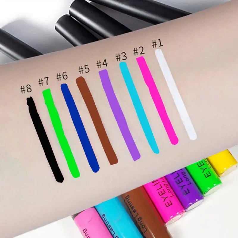 

8-Color Matte Eyeliner Pen Set Long Lasting Liquid Eye Liner Charming Sexy Waterproof Not Blooming Eyes Makeup Portable Cosmetic