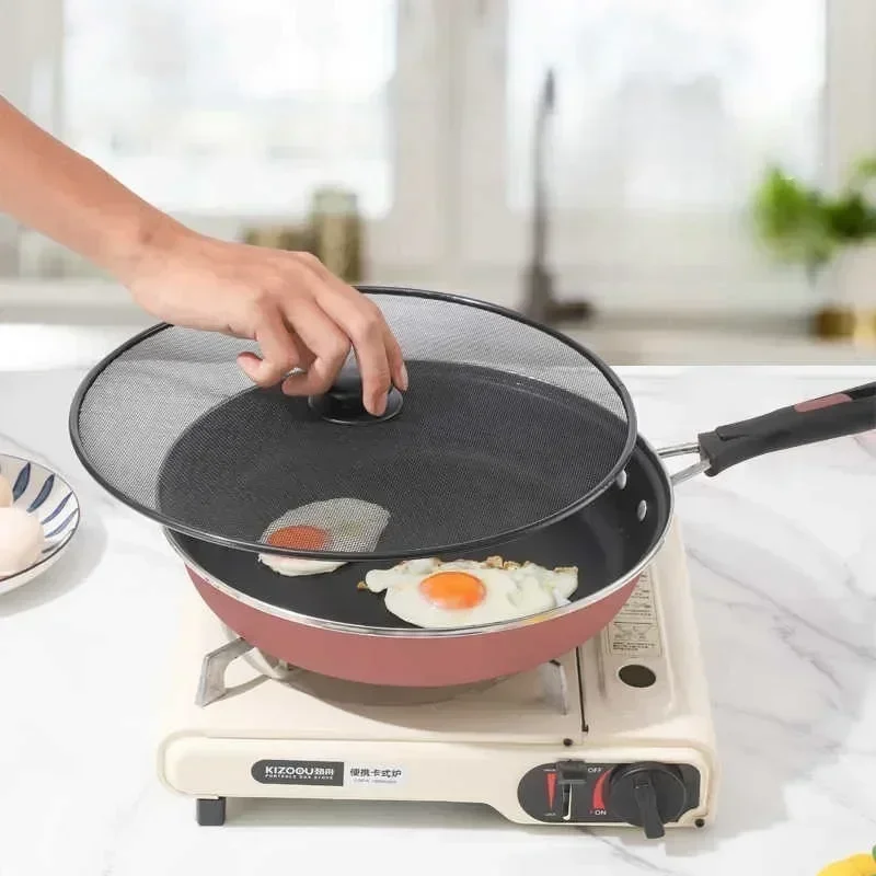 Kitchen Splatter Screen Kitchen Splash Guard Microwave Splatter Lid Stainless Steel 29/33CM