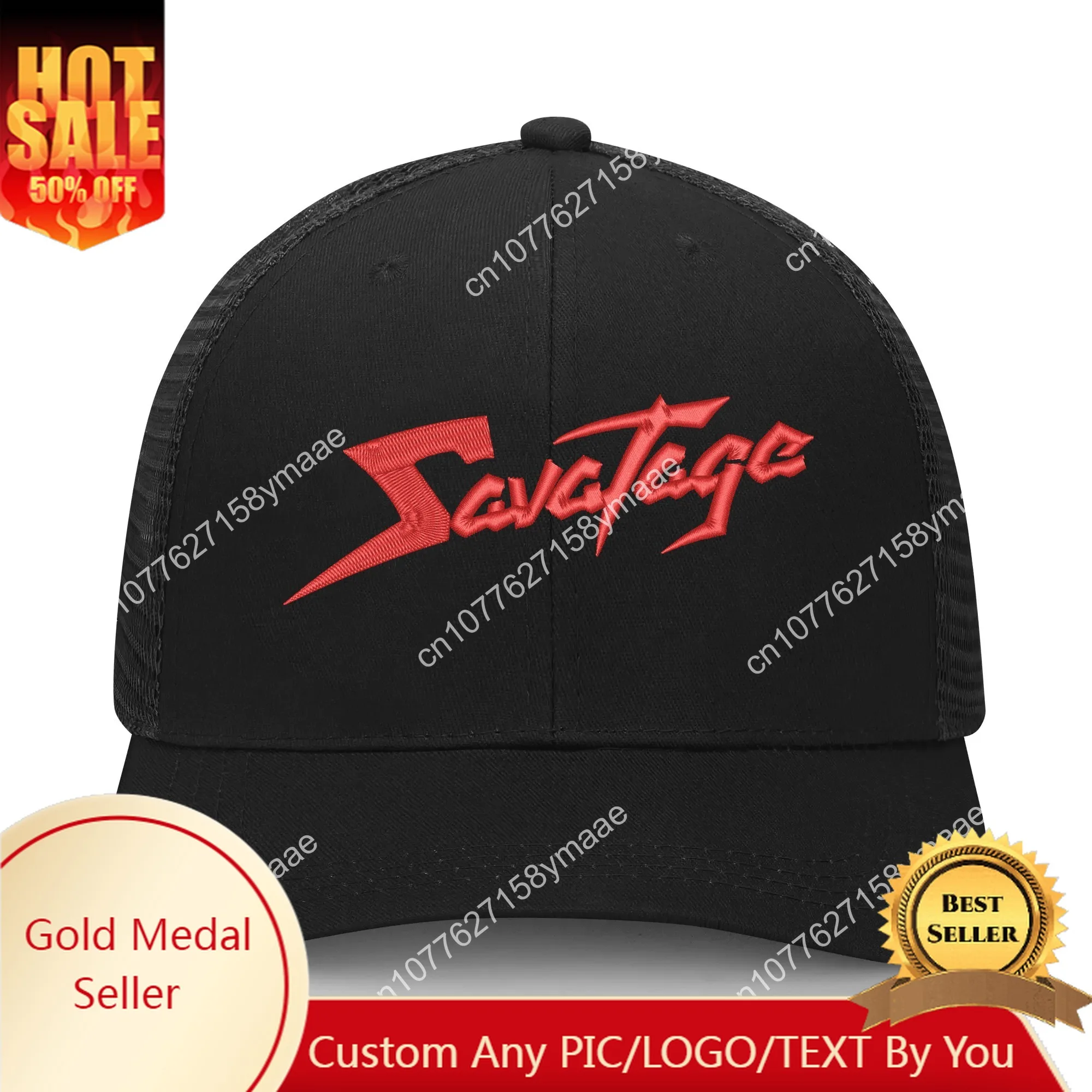 Savatage Band Embroidery Hat Mens Womens Sports Baseball Hat Breathable Mesh Summer Sun Visor Headwear Custom Made Caps Logo