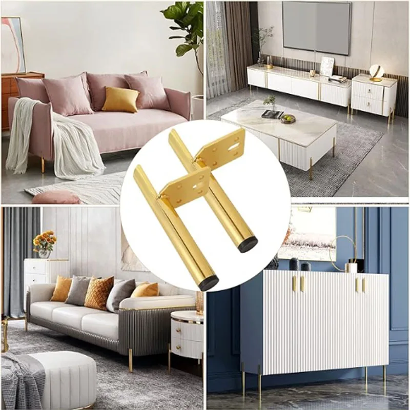 4-piece set of metal sofa legs bedside table support bathroom cabinet furniture anti slip sofa Dresser coffee table dresser TV