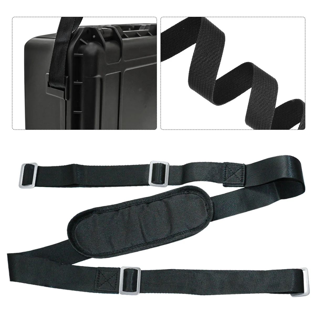 Equipment Hard Case with Pre-cut Sponge and Single Crossbody Strap for Camera Photography Safety Toolbox Portable Case Suitcase Tool Case,Tool Organizer,Tool Box