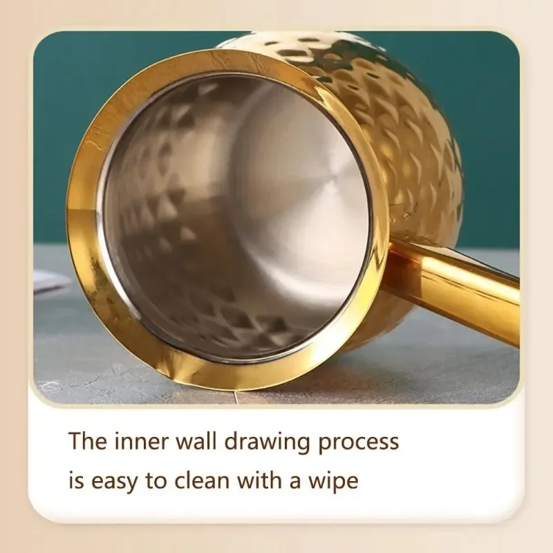 Stainless Steel Turkish Coffee Decanter Rustproof Turkish Coffee Warmer With Spout For Milk Chocolate Butters Melting