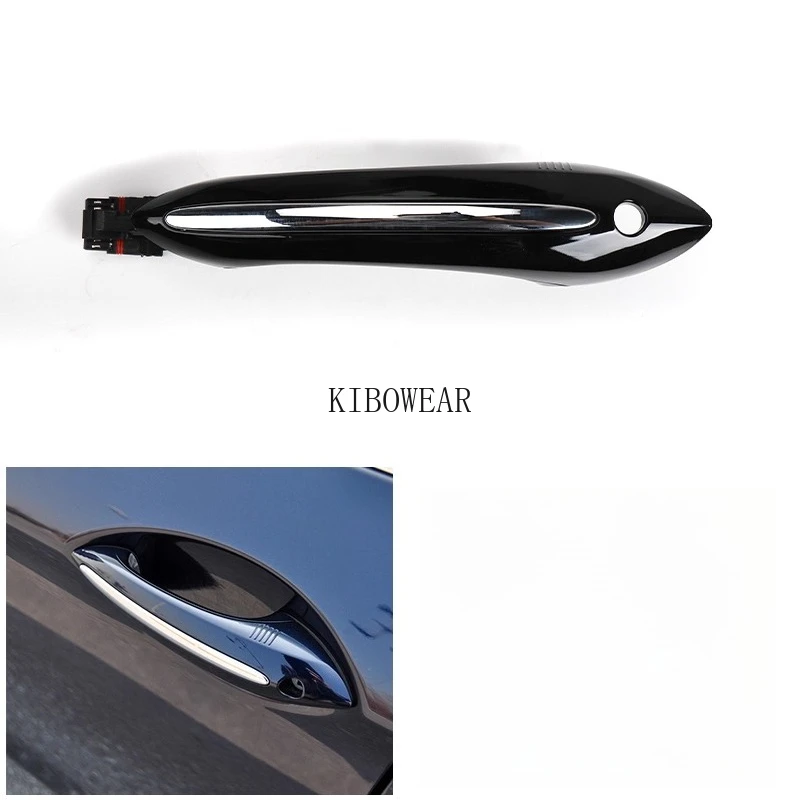 BMW 5 6 7 시리즈 ER F07 F10 F11 F06 F12 F13 F01 F02 51217231931 컴포트 액세스 교체용 블랙 외부 도어 핸들 세트 PKE 4개