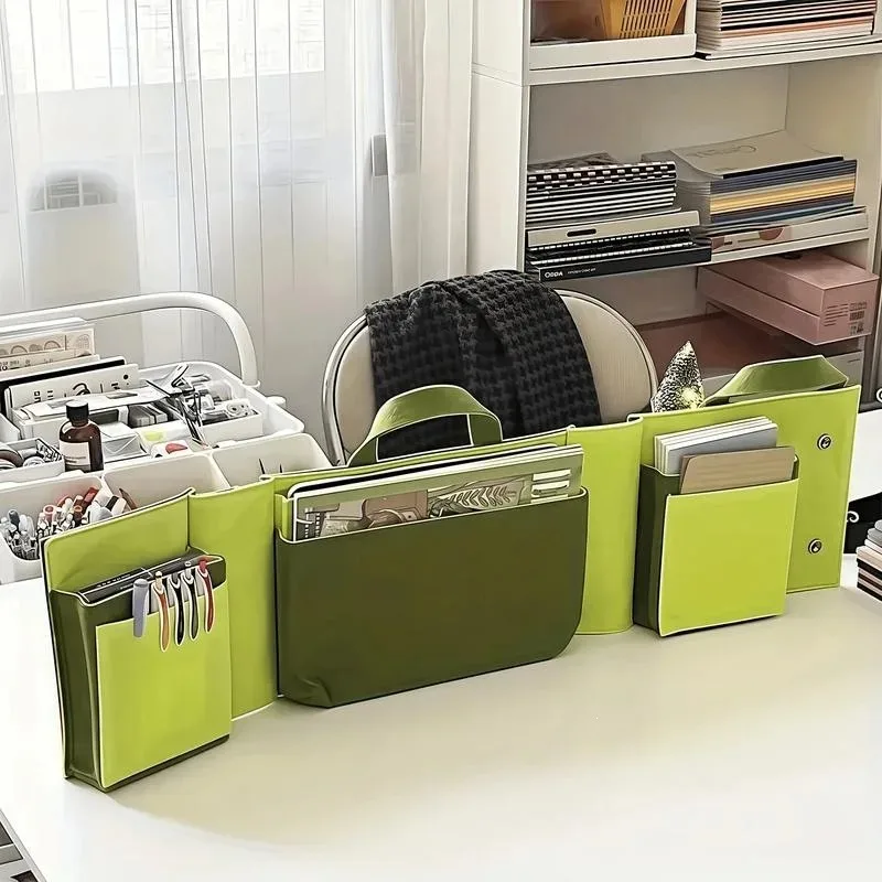 1 pezzo di nuova borsa per computer pieghevole da donna, borsa portaoggetti multistrato in poliestere, borsa da viaggio. - immagine 4