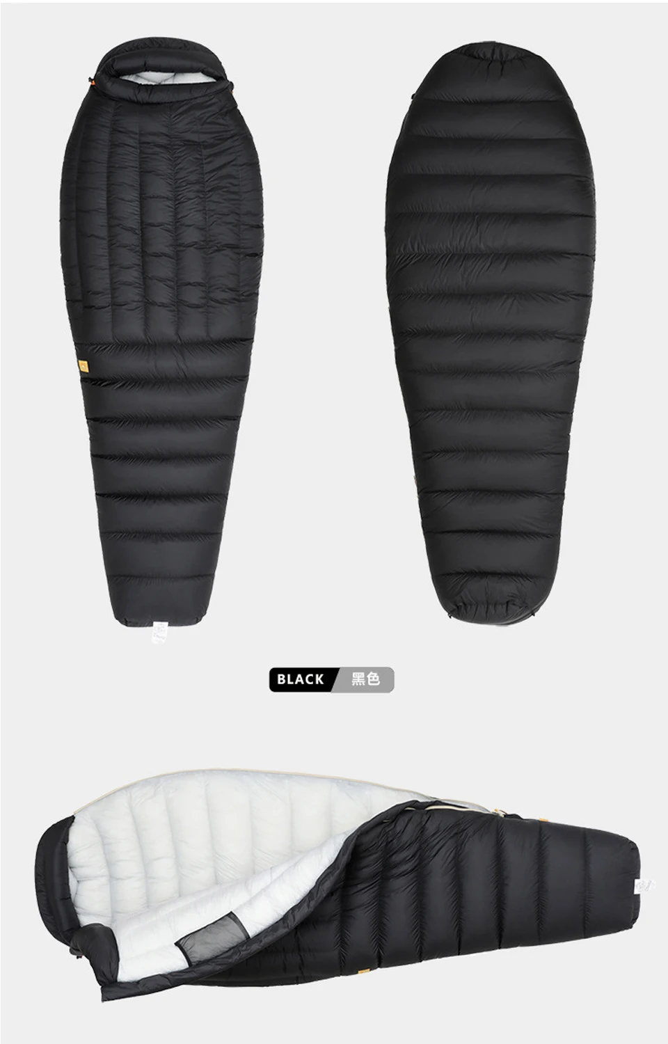 10D/7D 800FP 轻质鹅绒睡袋超轻冬季露营睡袋适合背包旅行：Gearbest