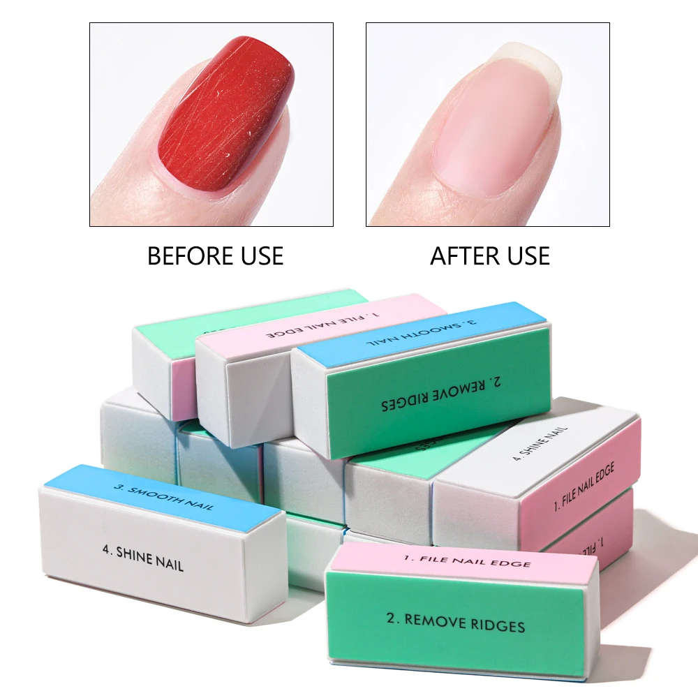 LINMANDA 10Pcs 네일 케어 키트: 네일 파일 네일 폴리싱 블록 큐티클 트리머 큐티클 푸셔 브러쉬 가정용으로 적합