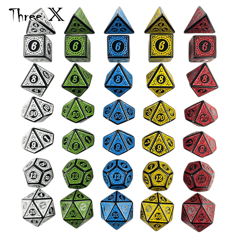 

DND 7pcs Polyhedral Acrylic Dice Set for Opaque D4-D20 Multi Sides Board Game