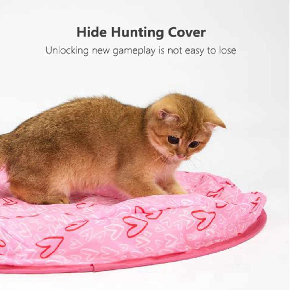 Hide Hunting Cover Cat Toys For Indoor Cats Electric Motion Catch Pink Undercover Mouse Interactive Cat Toys Self Play
