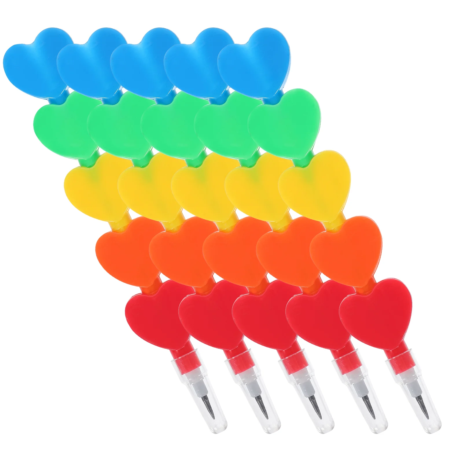 

5pcs Heart Shaped Pencils Stackable Pencils Students Writing Pencils Kids Supply