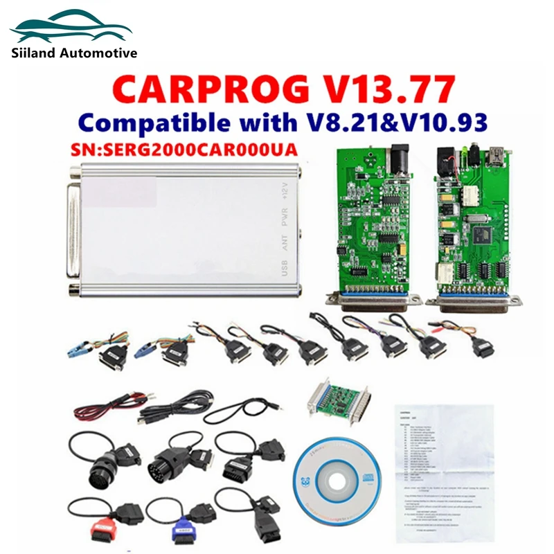 

New Release V13.77 CARPROG V8.21 Online Version V10.93 Car ECU Repair Tool Car Prog Perfect Add Authorization 21 Adapters