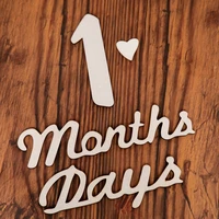 0-12 Baby Milestone Cards Wooden Photography Milestones Memorial Monthly Commemorativenir Photo Accessories For Newborn Baby 6